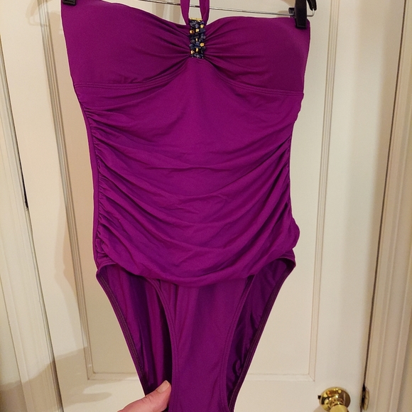 Ralph Lauren Purple One Piece Bathing Suit - Picture 8 of 9